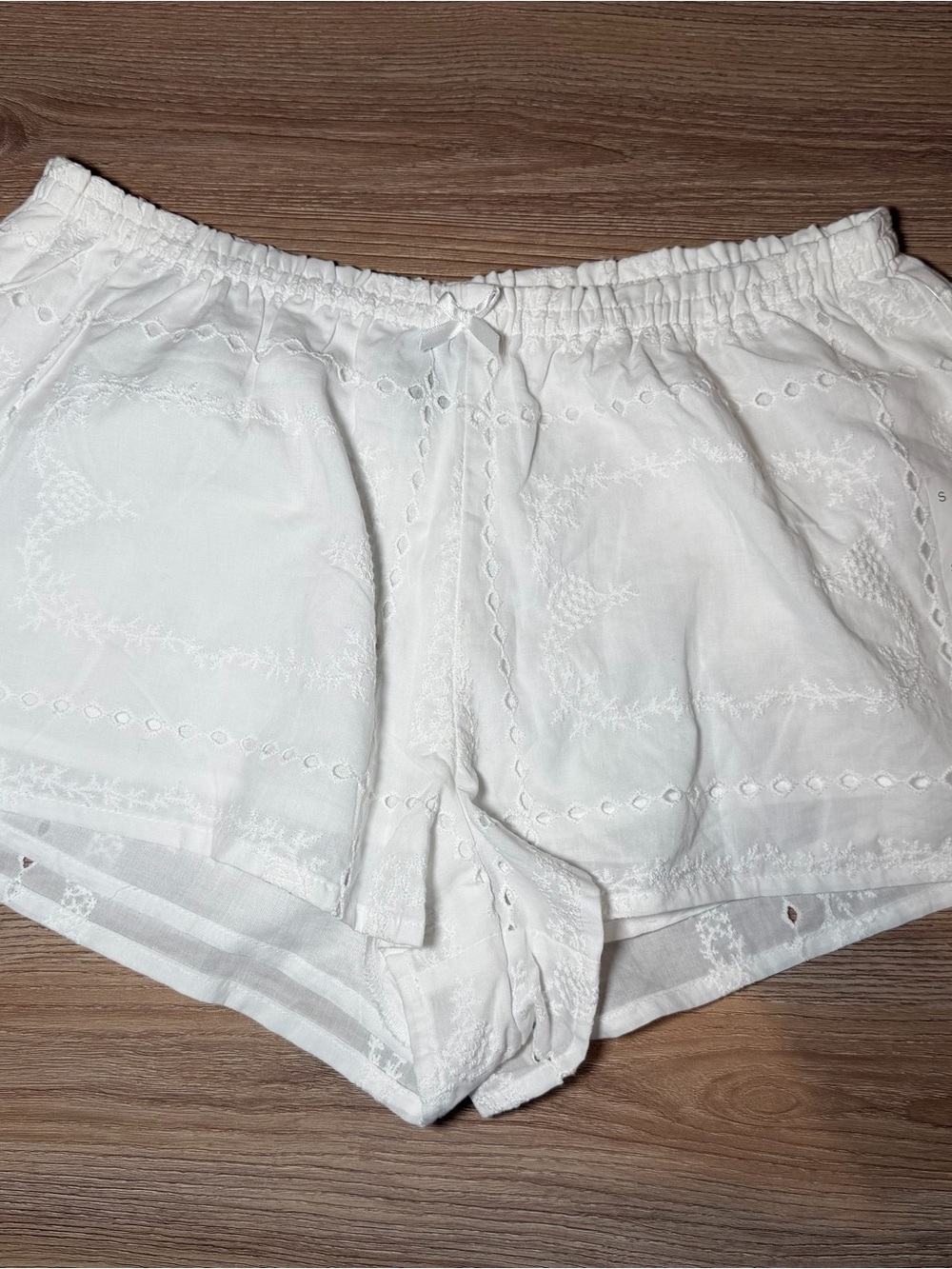 White Eyelet Women’s Shorts - Lightweight Staple